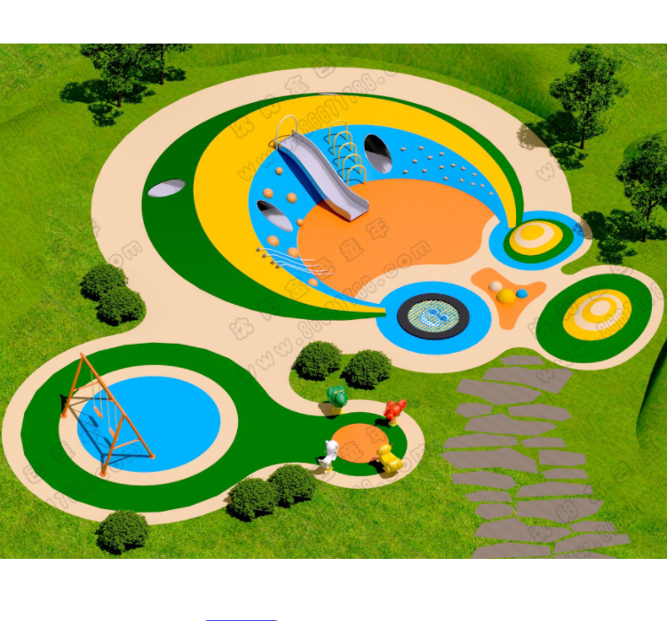 兒童游樂場塑膠地板實景圖3